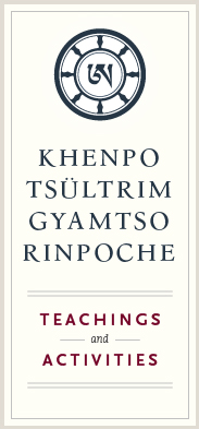 Khenpo Tsültrim Gyamtso Rinpoche | Teachings and Activities